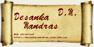Desanka Mandraš vizit kartica